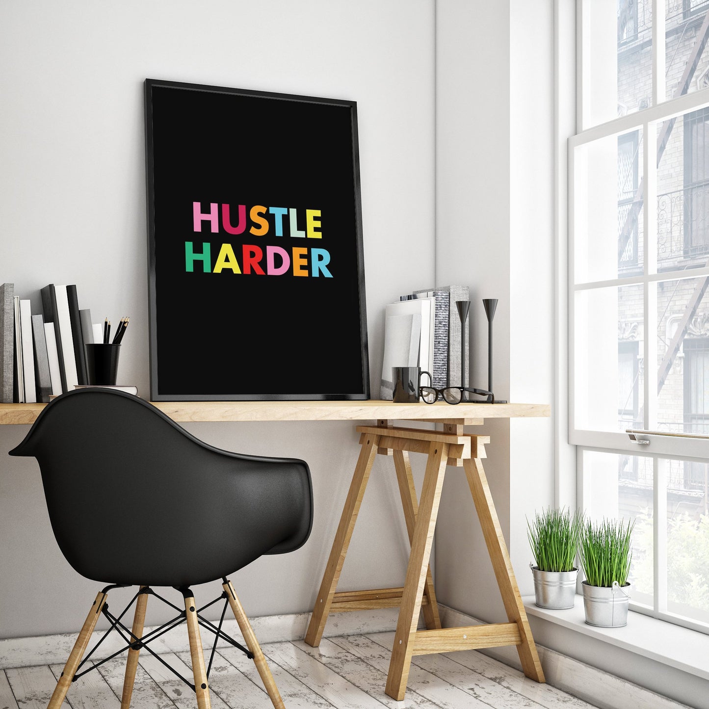 Kunstprint "Hustle Harder"
